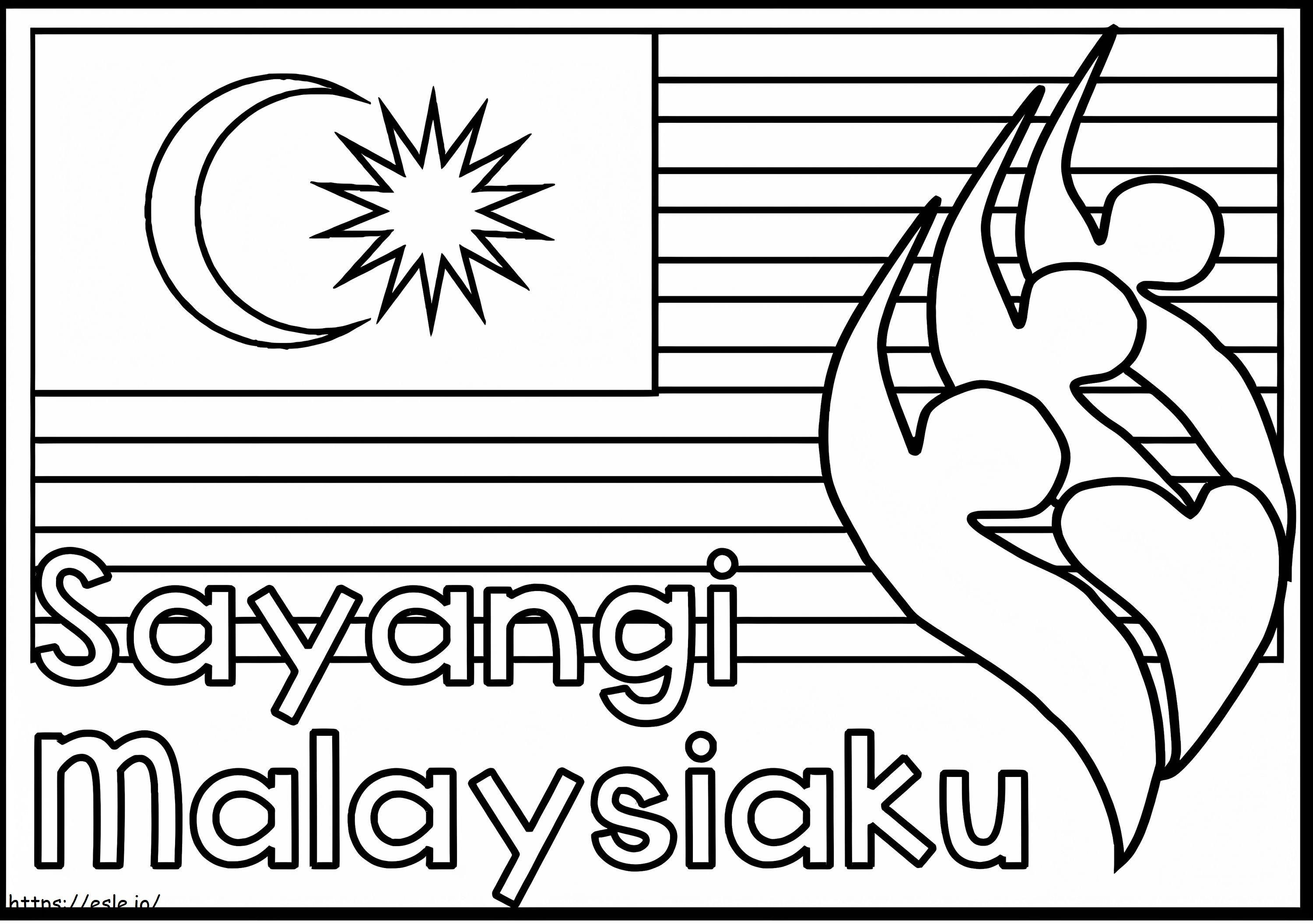 Malaysia 1 coloring page