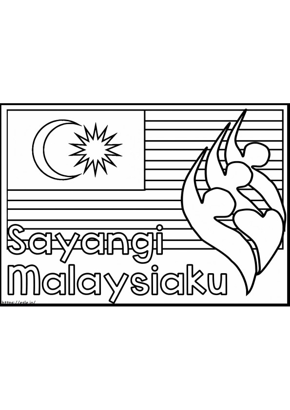 Malásia 1 para colorir
