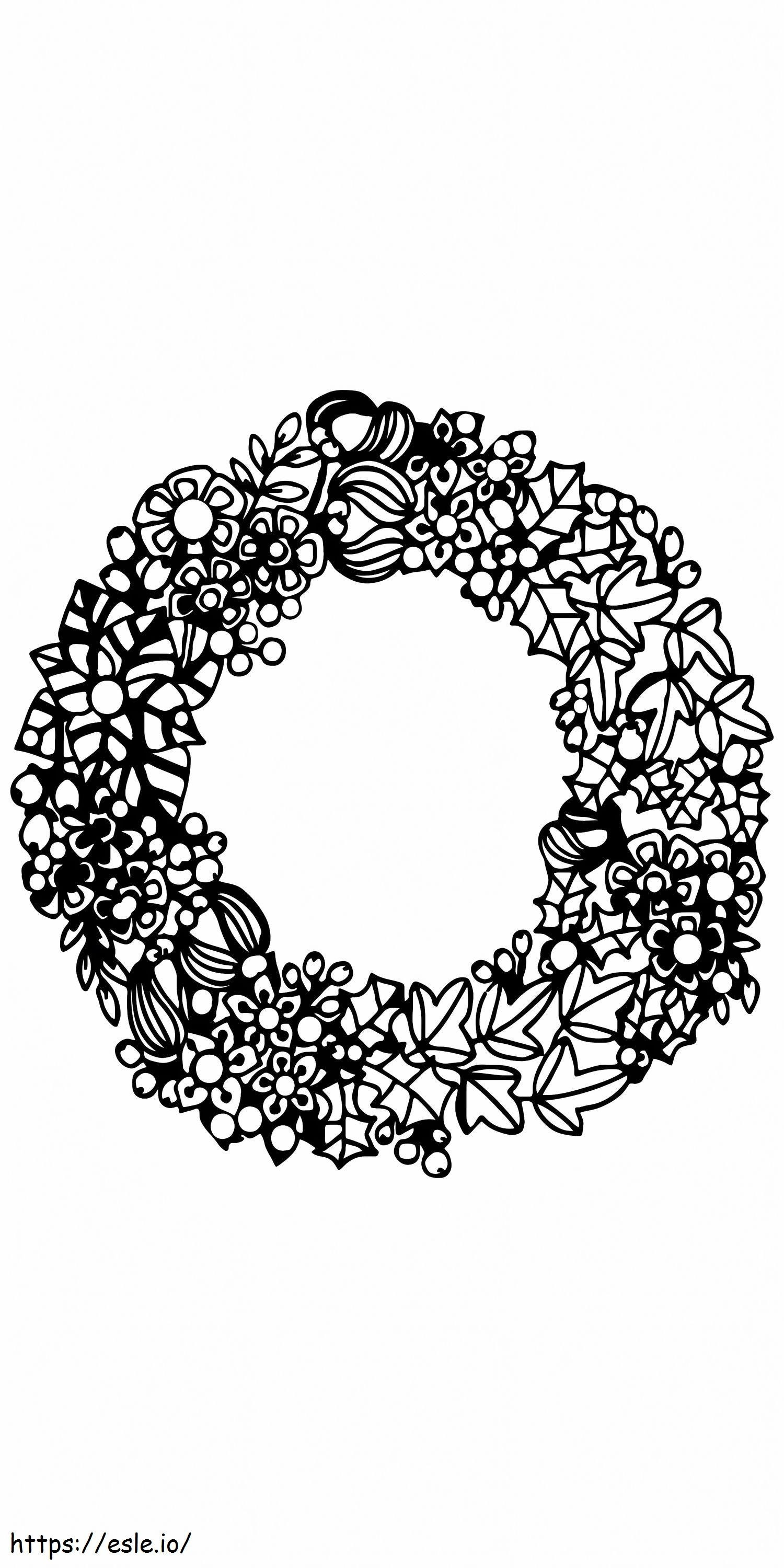 Easter Wreath Printable 14 coloring page