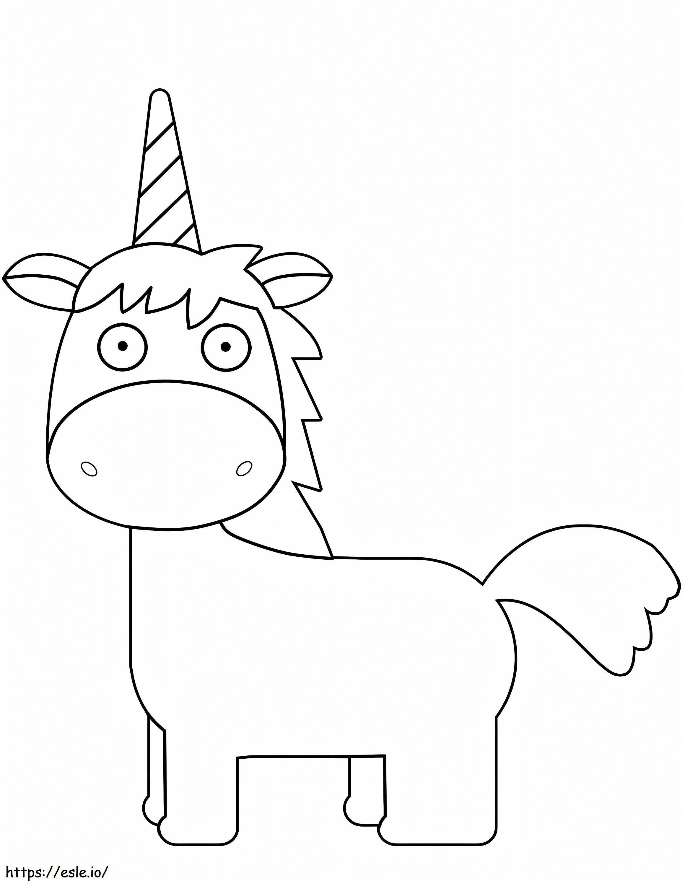 Beautiful Unicorn 1 coloring page