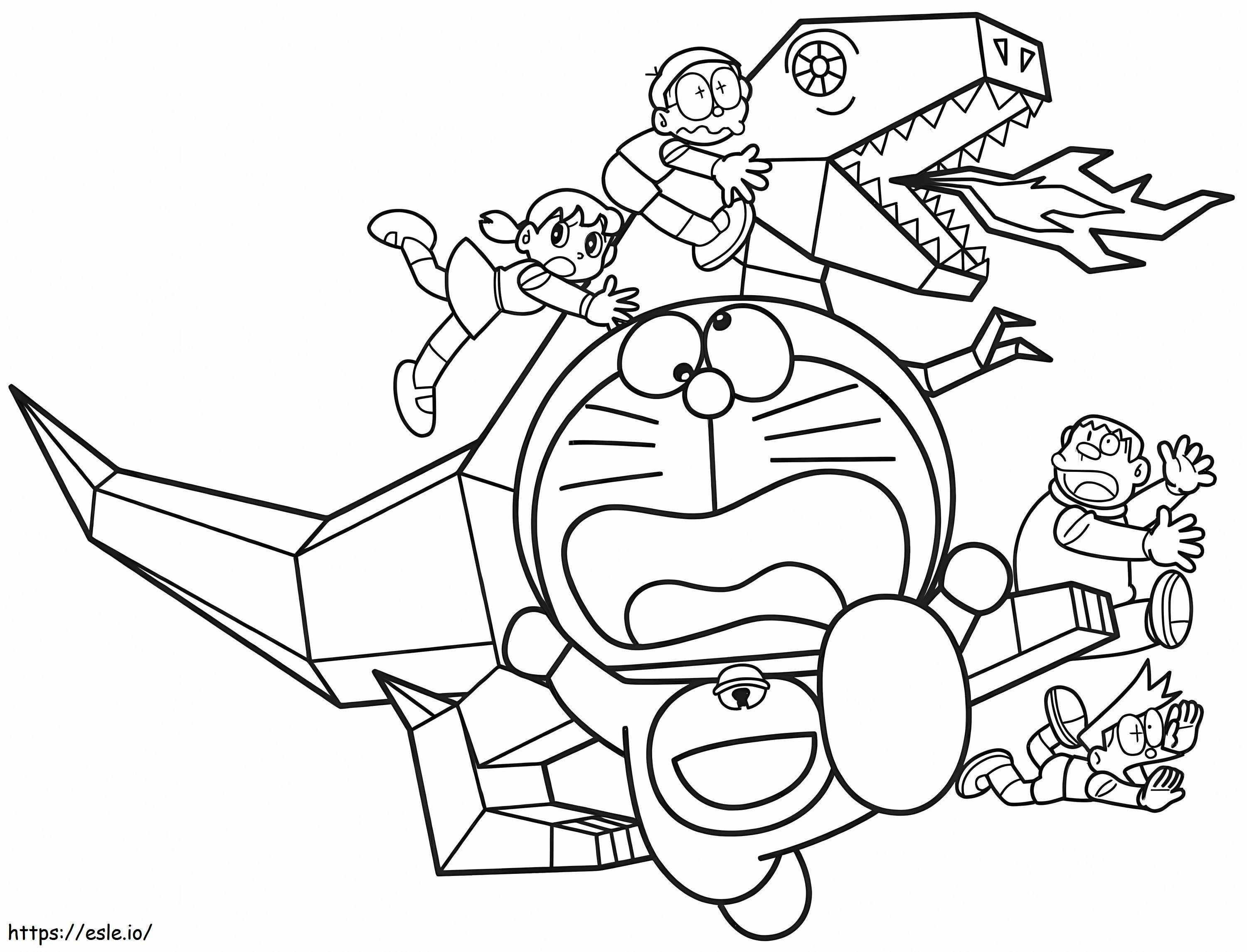 Coloriage 1540782387 Dessin animé Doraemon et ses amis Amp coloriage imprimable à imprimer dessin