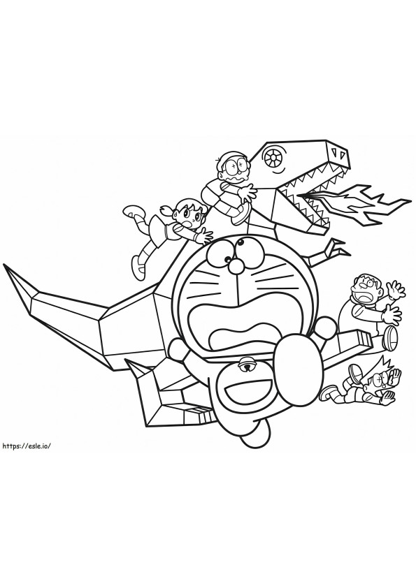 1540782387 desenhos animados Doraemon e amigos Amp para colorir para impressão para colorir