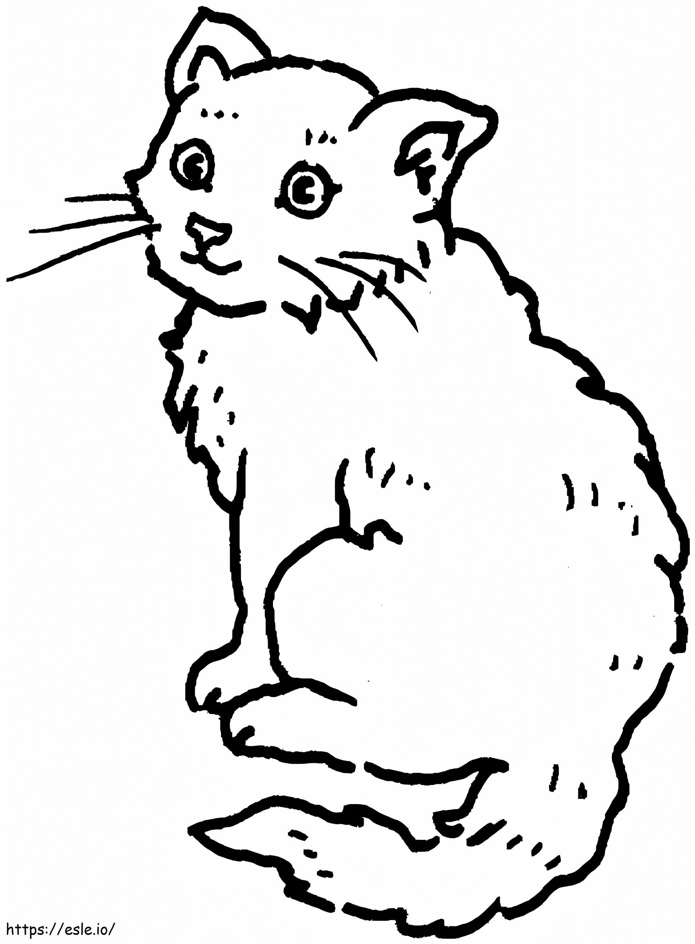 A Happy Cat coloring page