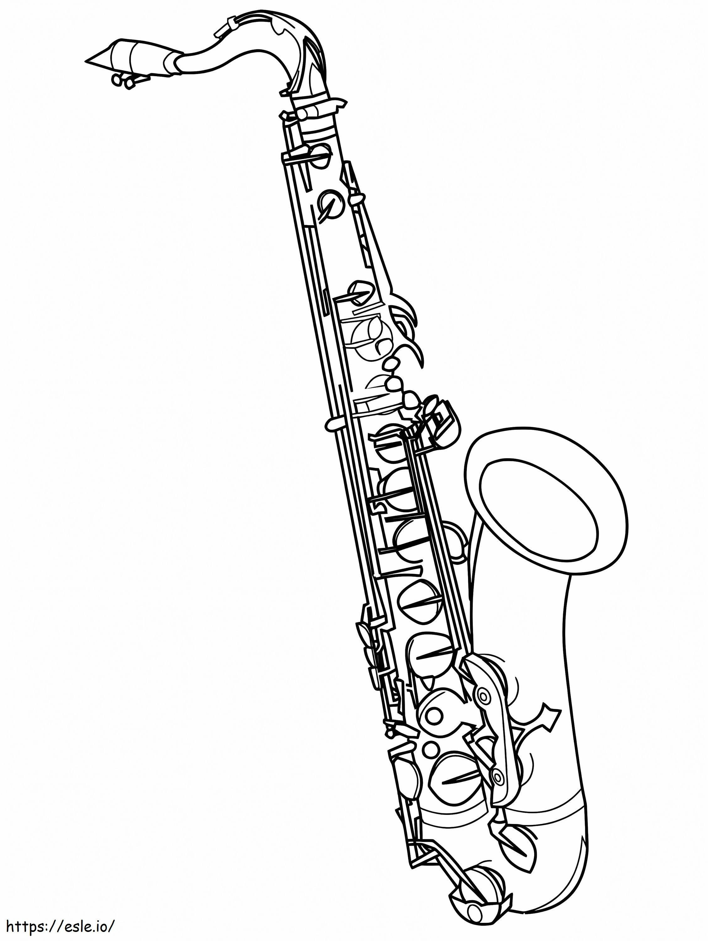 Coloriage Saxophone normal 6 à imprimer dessin