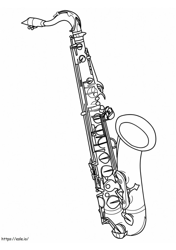 Coloriage Saxophone normal 6 à imprimer dessin
