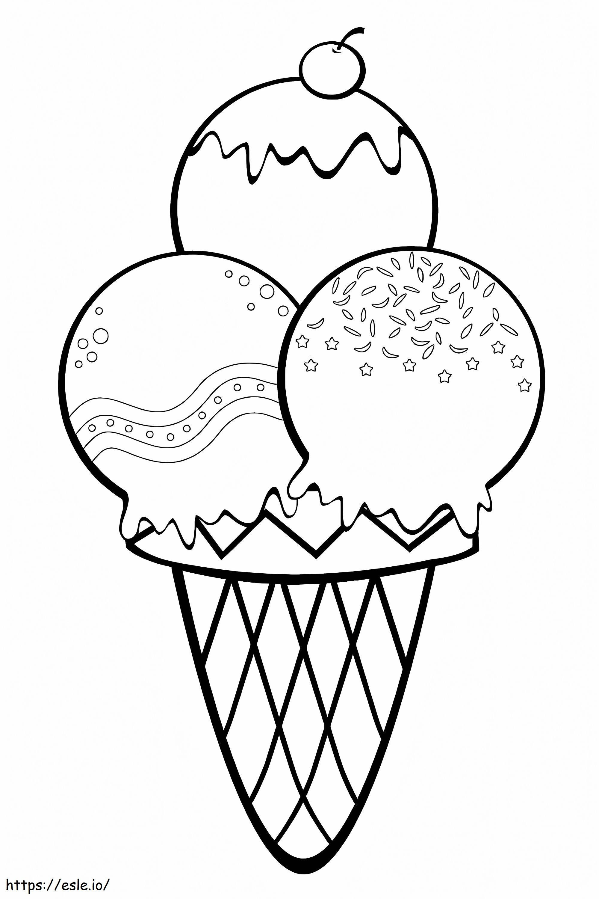 Ice Cream 2 coloring page