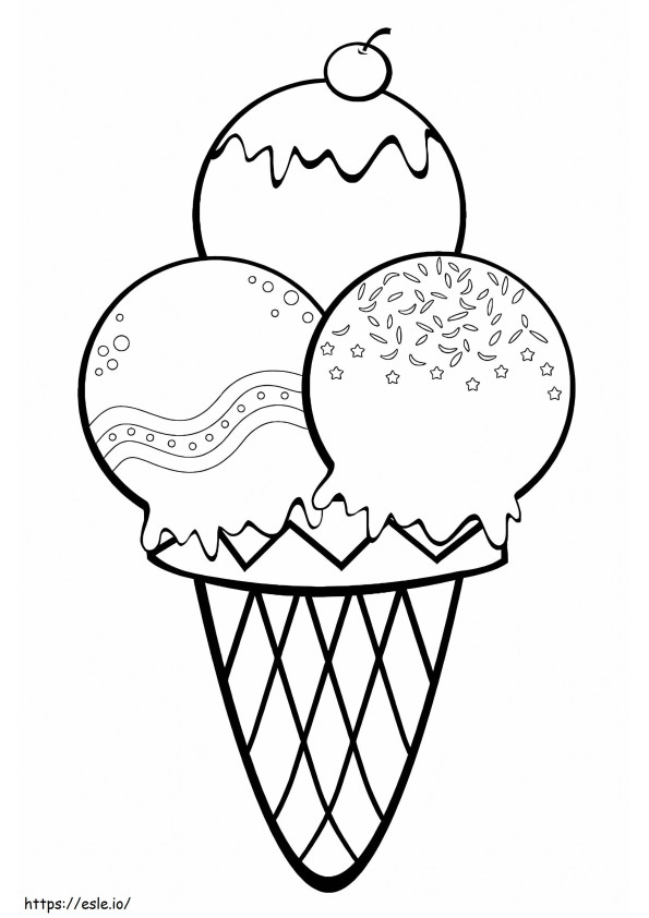アイスクリーム2 ぬりえ - 塗り絵