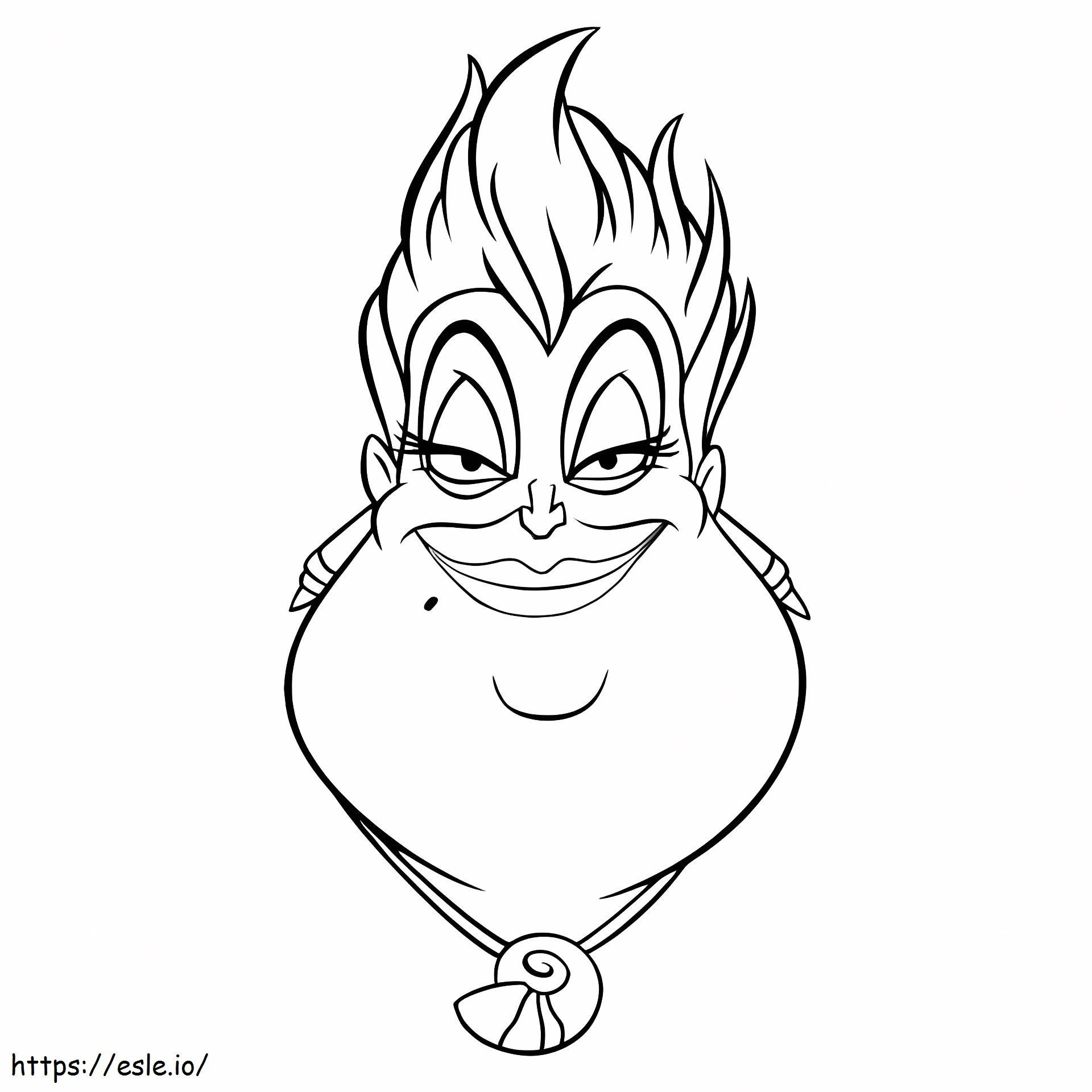 Ursula Face coloring page