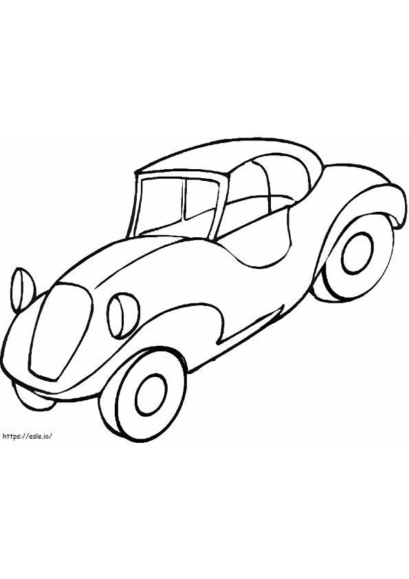 Old Car coloring page