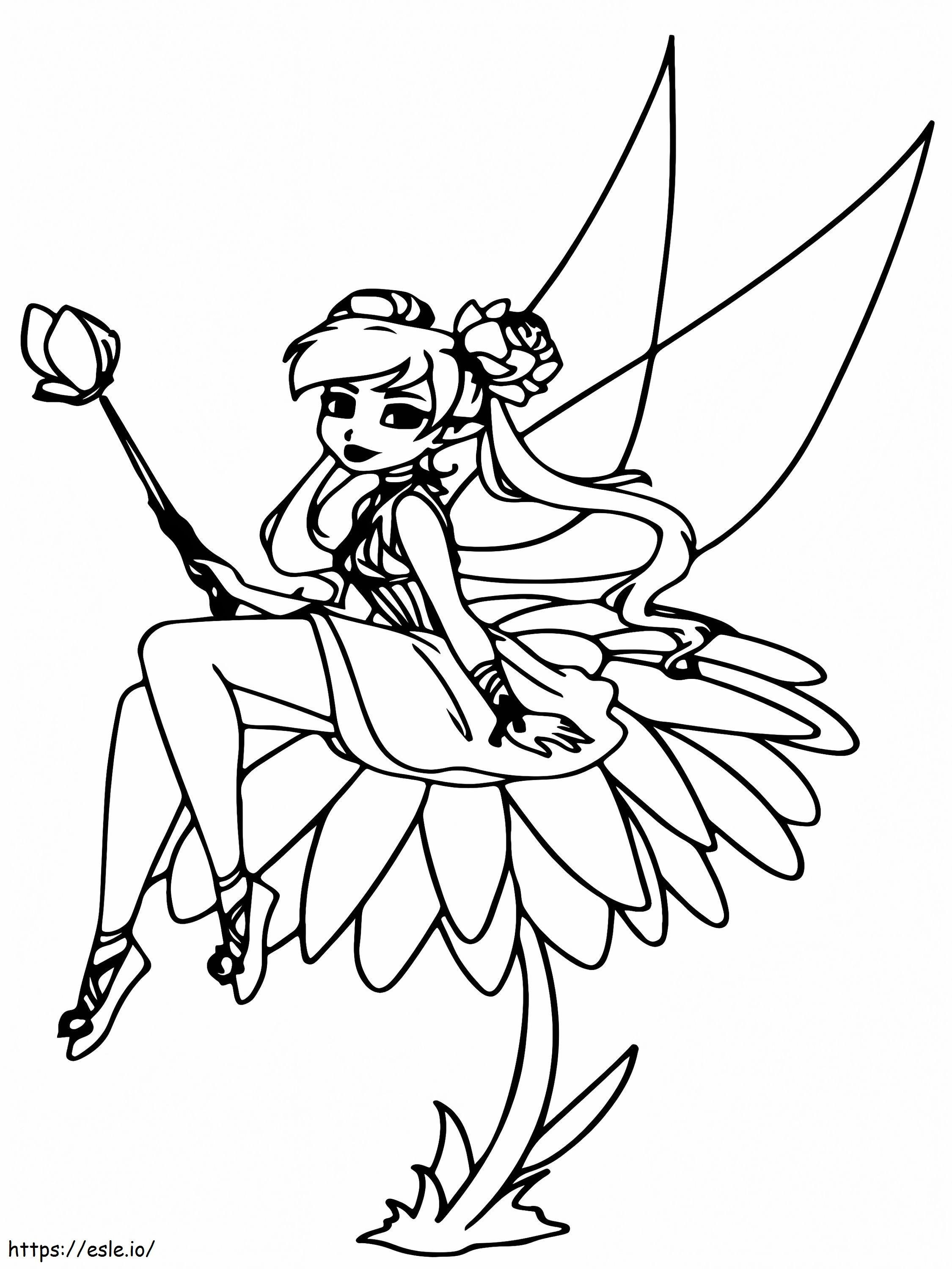 Pretty Fairy Princess coloring page