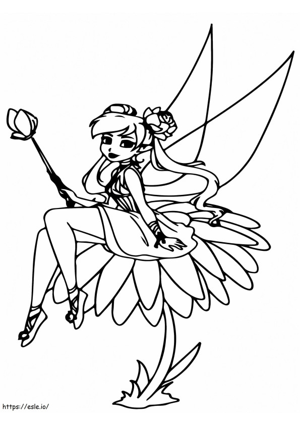 Pretty Fairy Princess coloring page