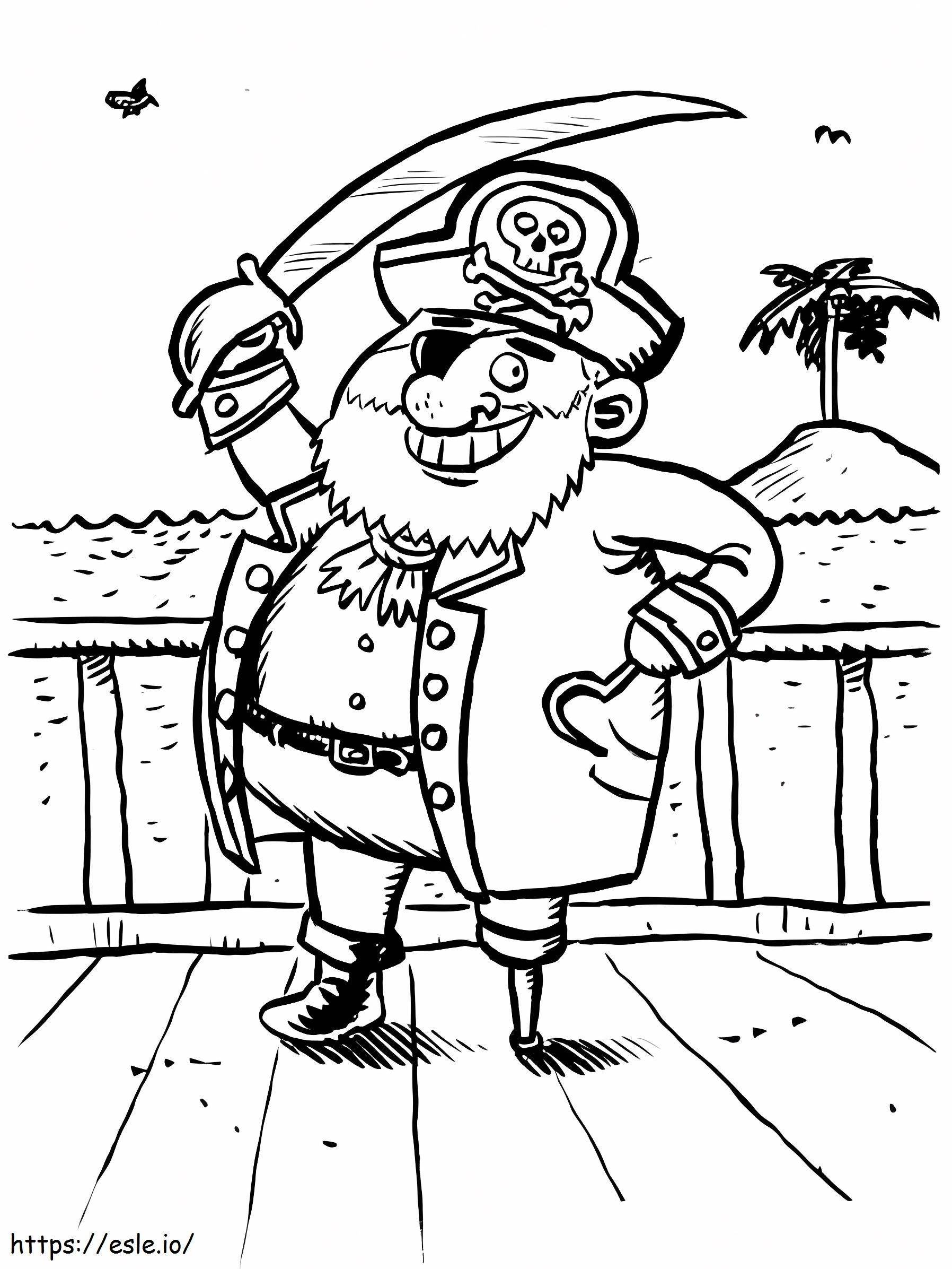 Pirate Captain coloring page
