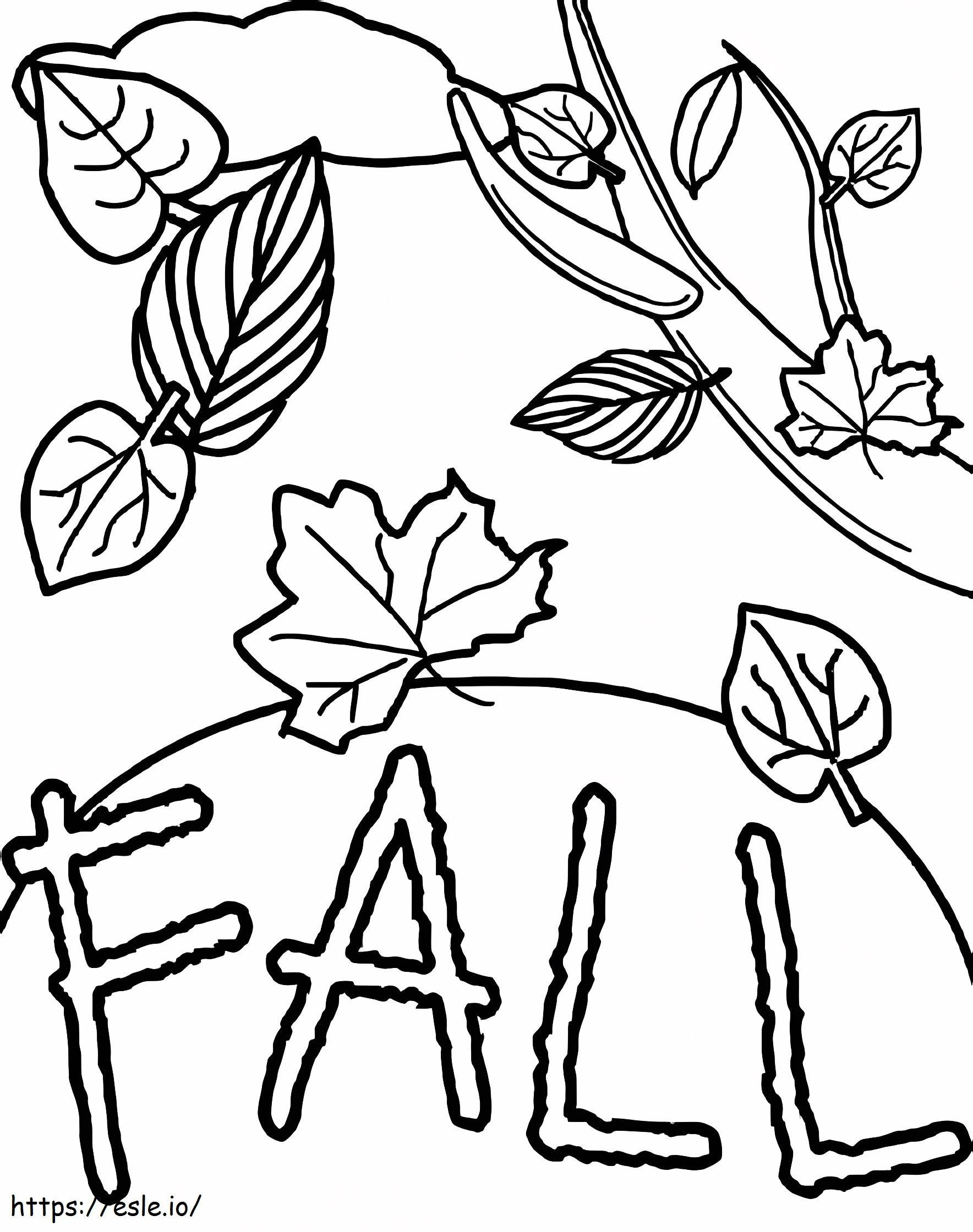 Coloriage Feuille d'arbre en automne à imprimer dessin
