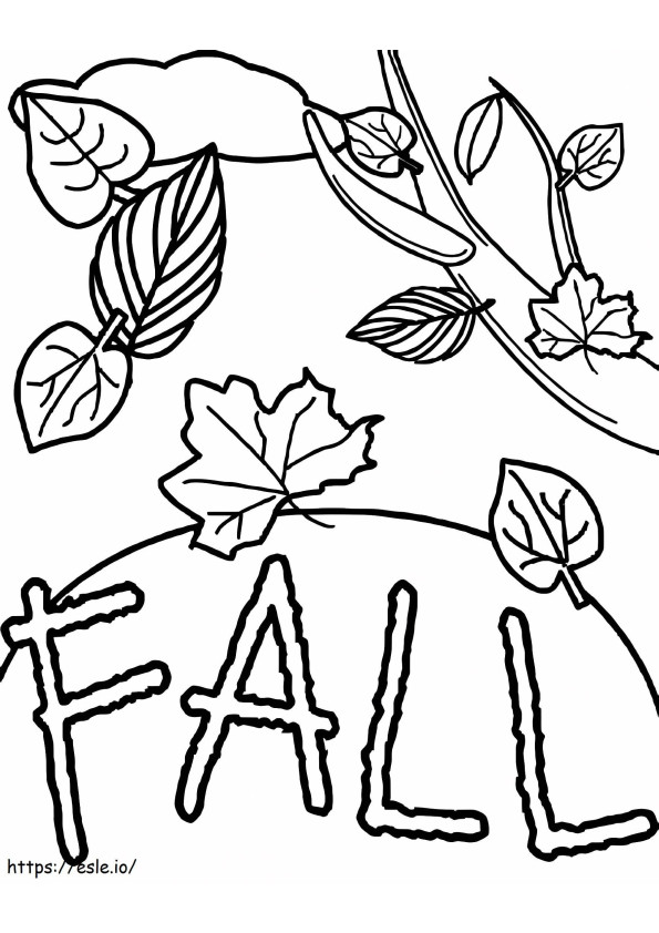 Coloriage Feuille d'arbre en automne à imprimer dessin