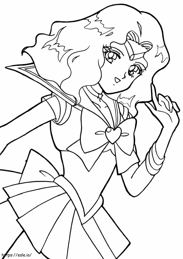 Pretty Sailor Neptune coloring page
