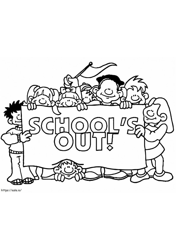 Schools Out coloring page