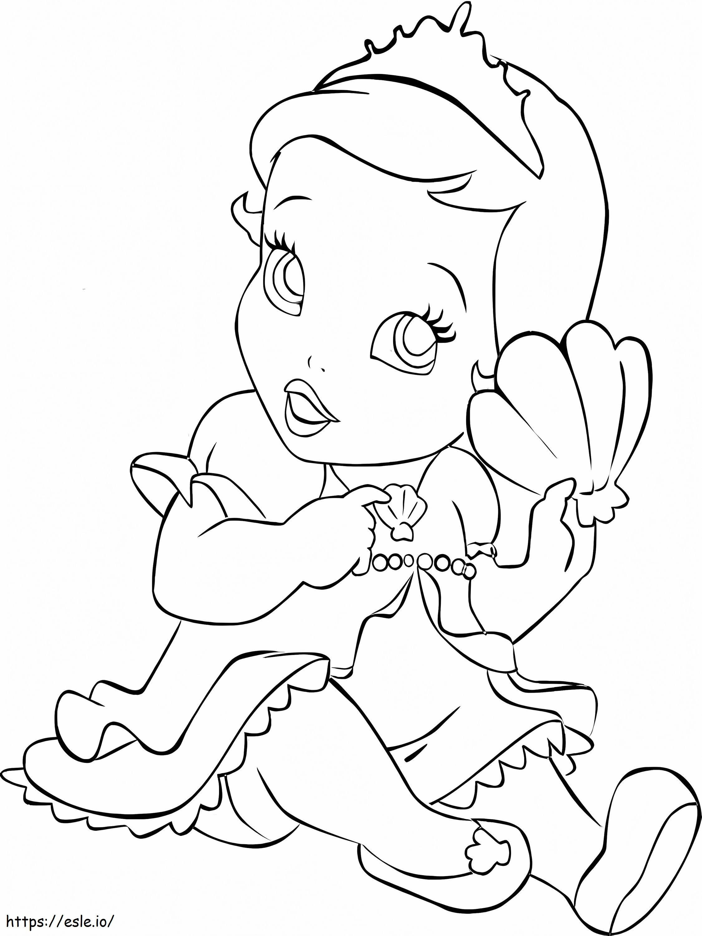 Coloriage Bébé princesse à imprimer dessin