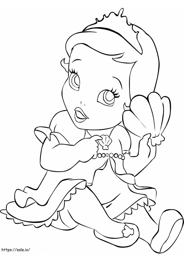 Coloriage Bébé princesse à imprimer dessin