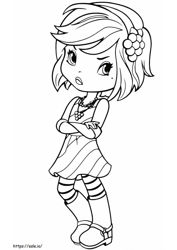 1535183281 Cool Strawberry Shortcake A4 coloring page