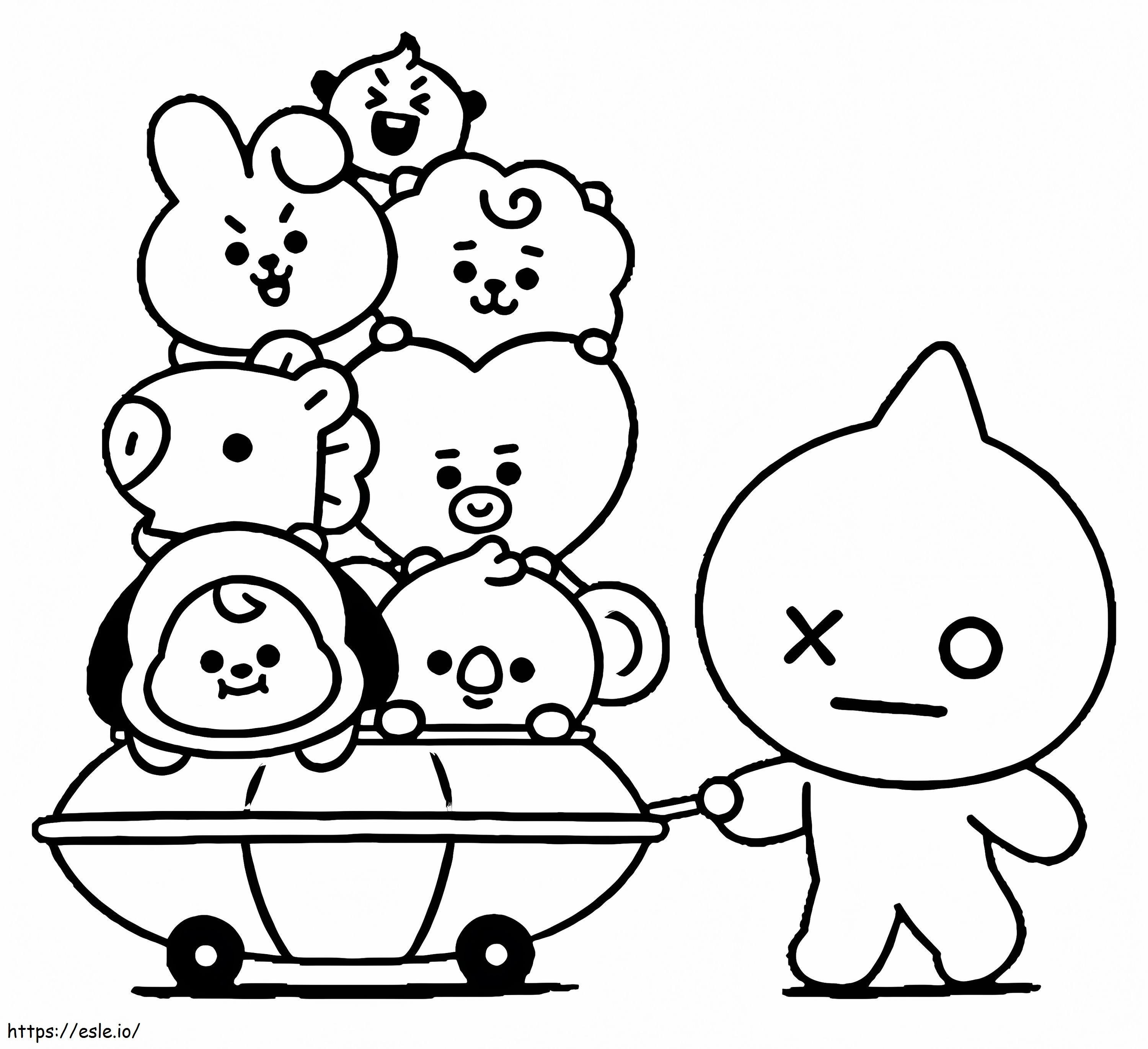 BT21 Printable coloring page