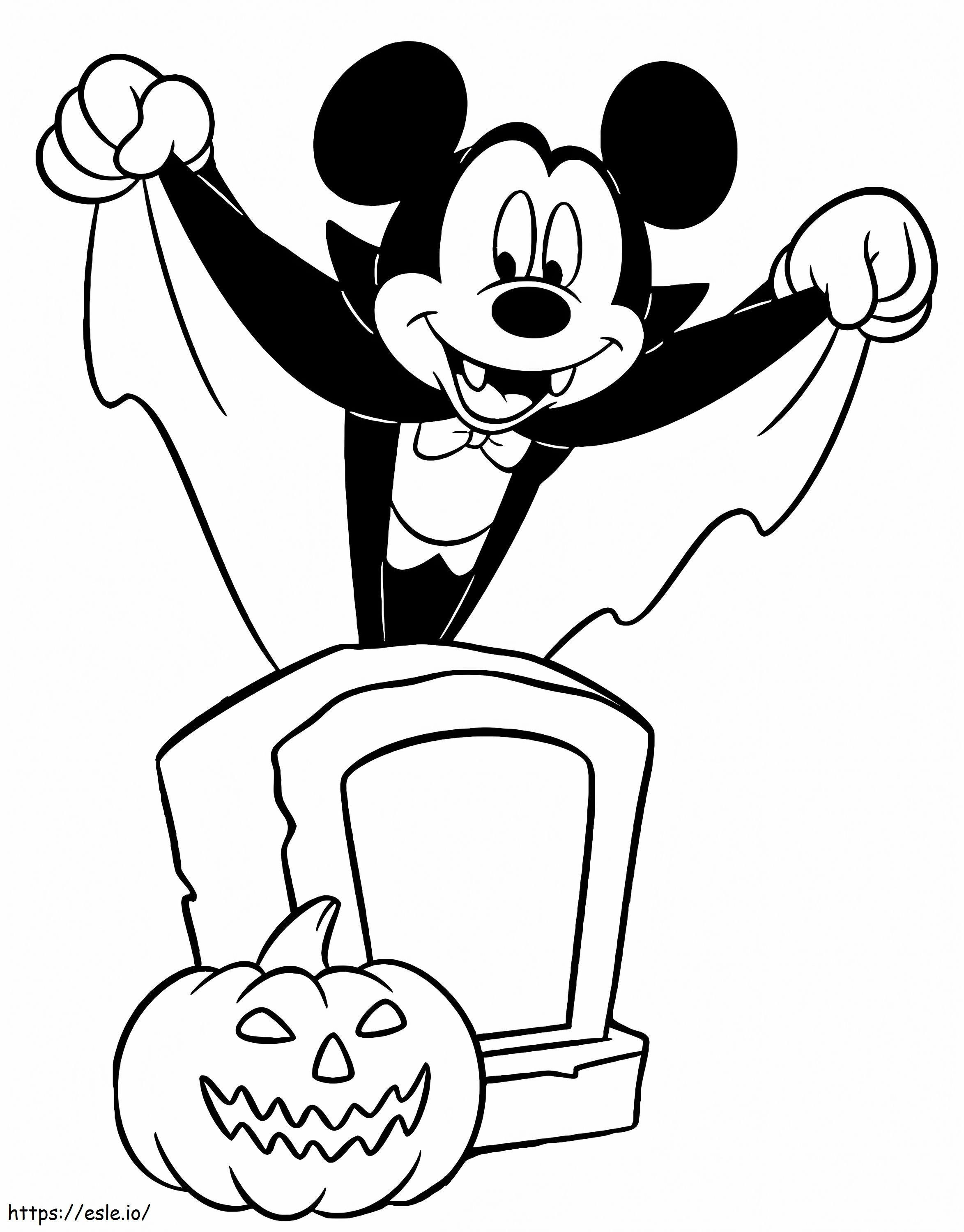 Coloriage Mickey Dracula à imprimer dessin