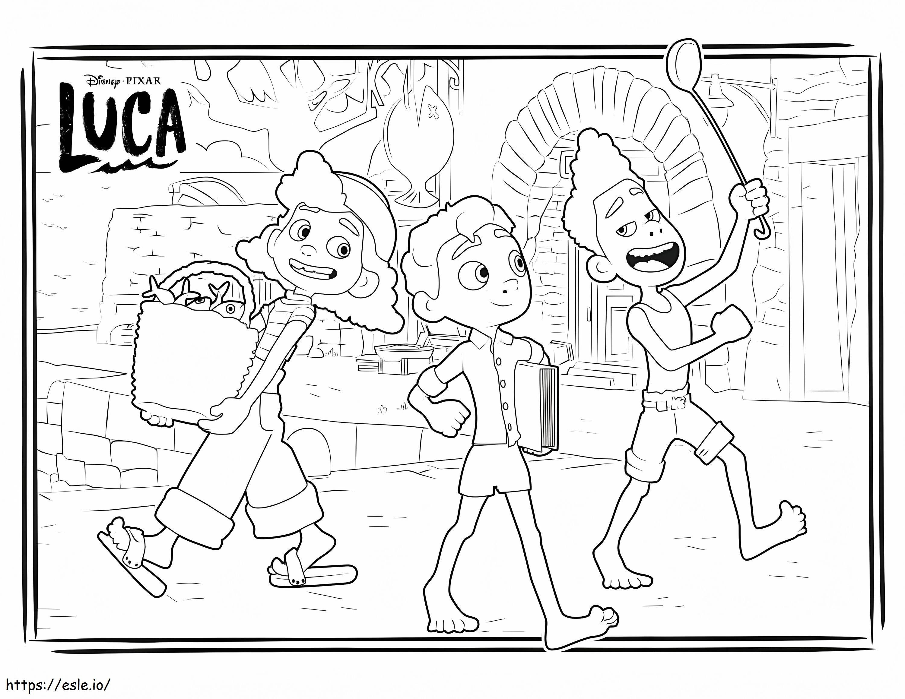 Luca-Charaktere ausmalbilder