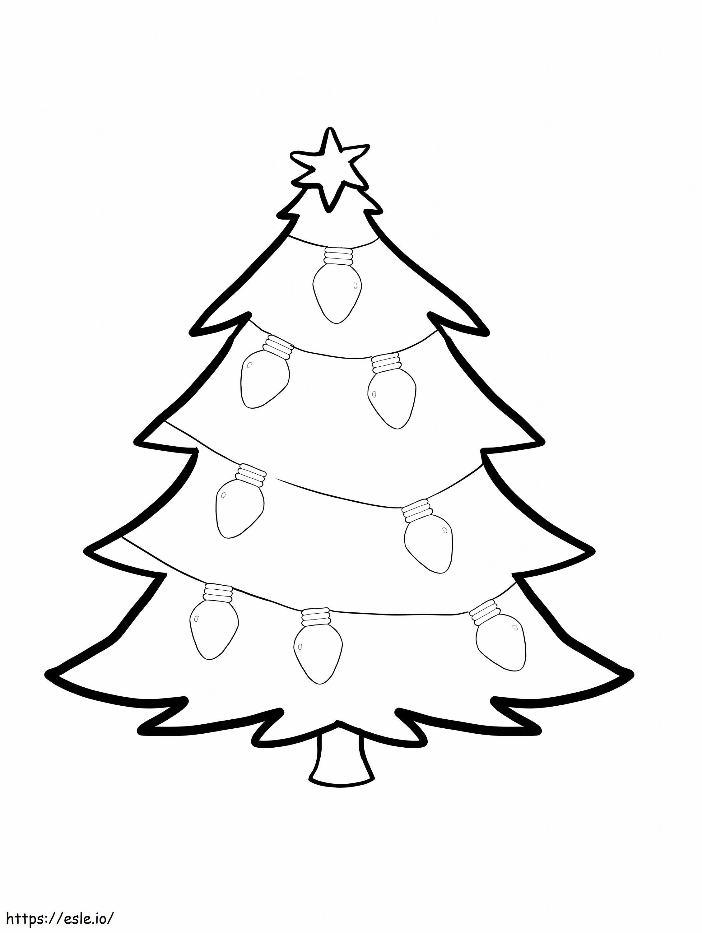 Christmas Tree Lights coloring page