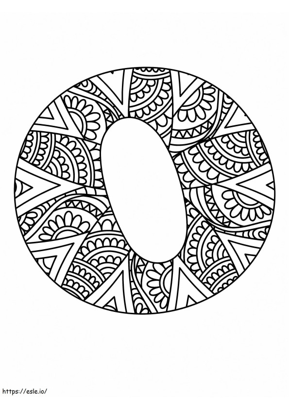 Buchstabe O Mandala-Alphabet ausmalbilder