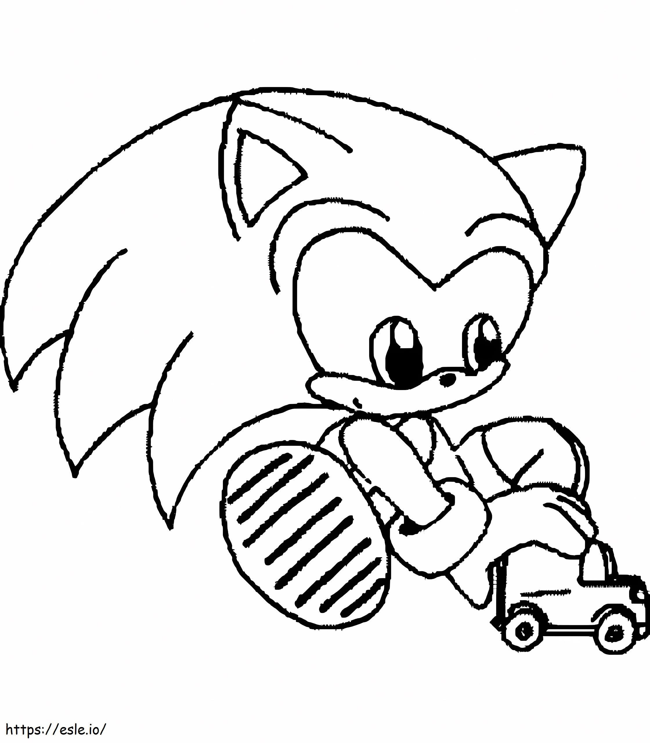 Baby Sonic da colorare