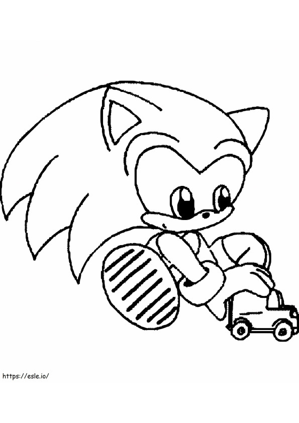 Coloriage Bébé Sonic à imprimer dessin
