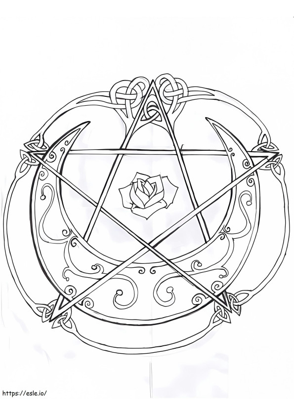 Free Printable Wiccan coloring page