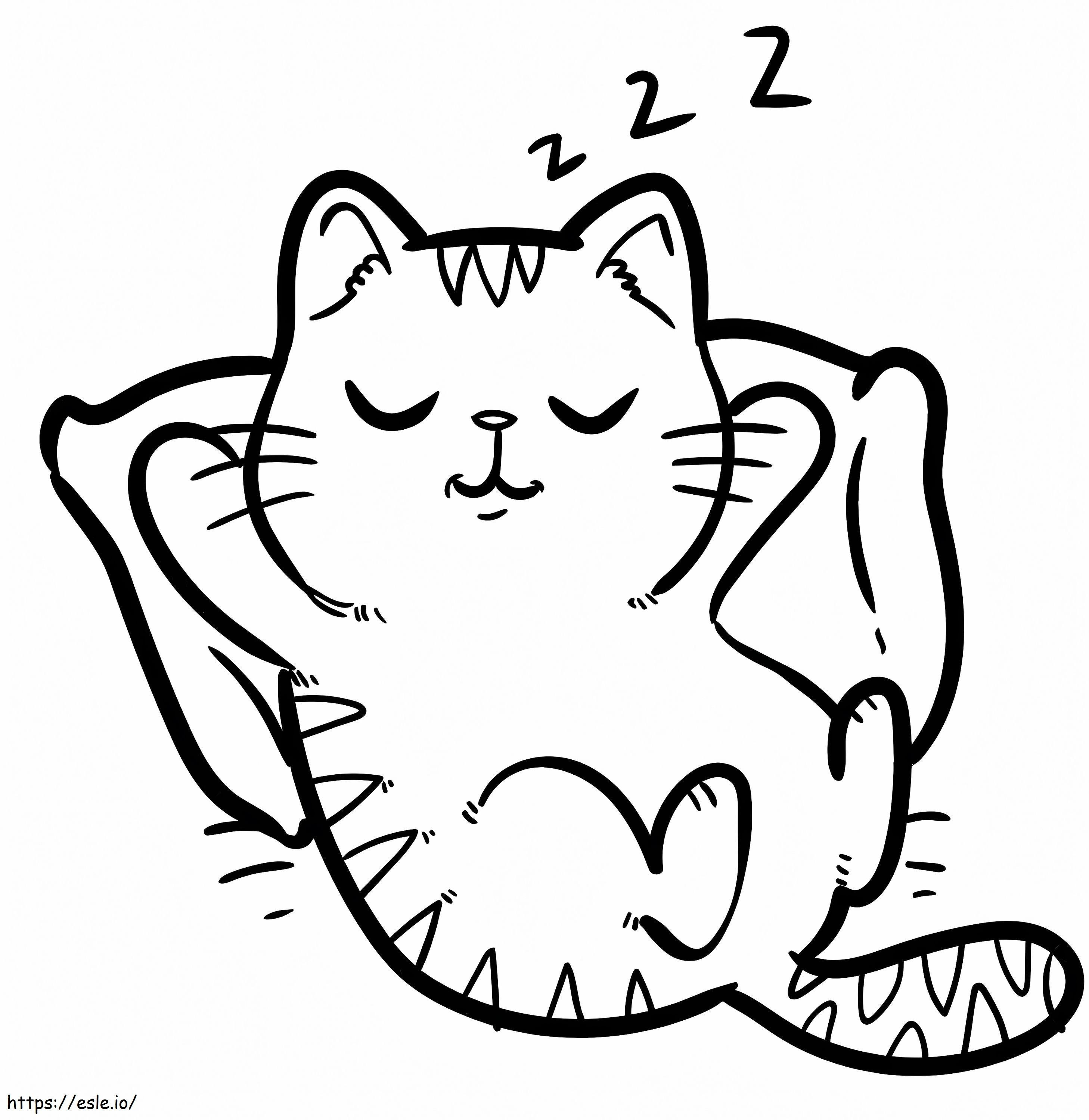 Alvó cica kifestő