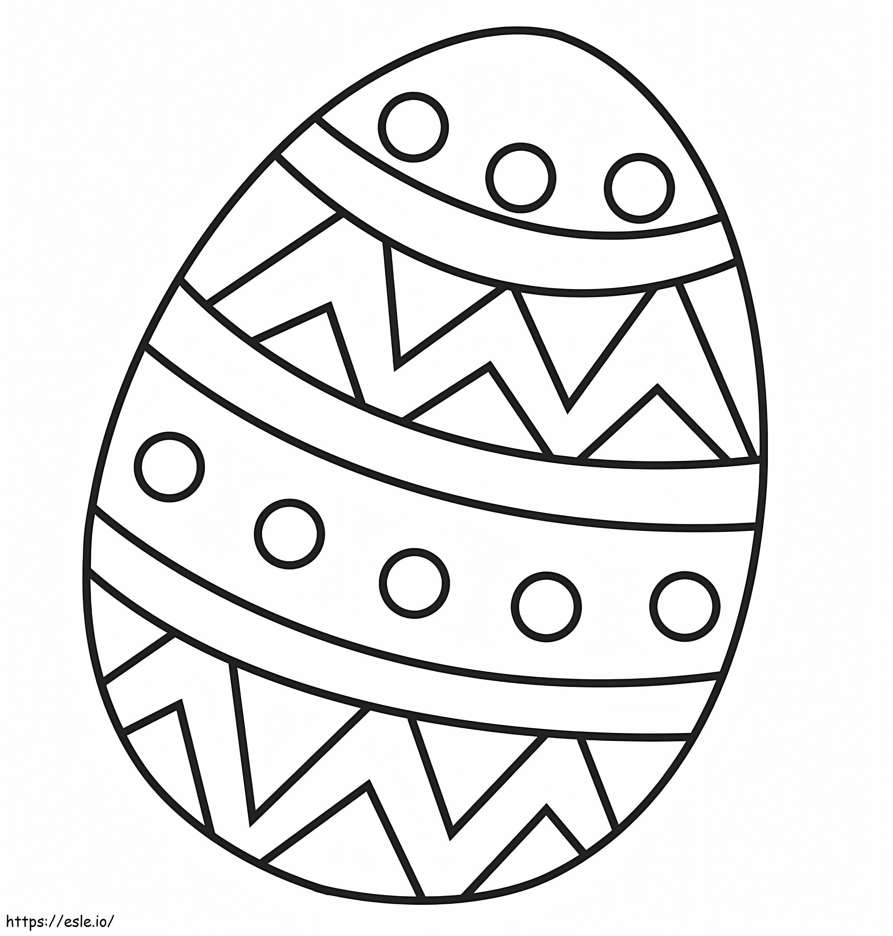 Ładne jajko wielkanocne kolorowanka