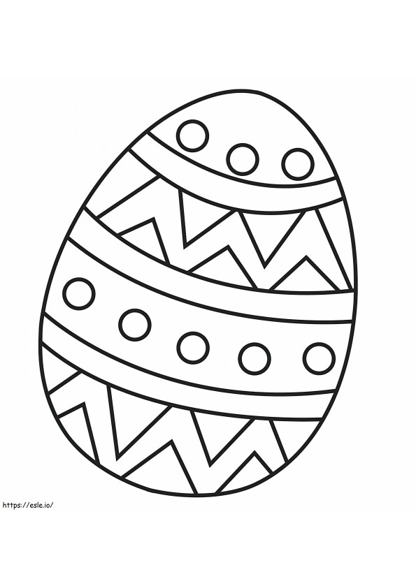 Belo ovo de páscoa para colorir