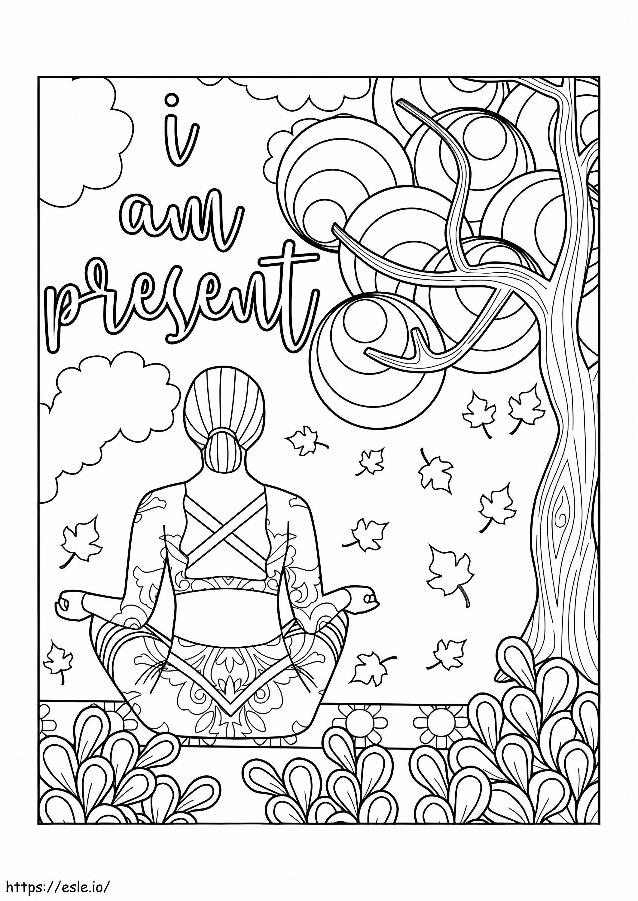 Printable Meditation coloring page