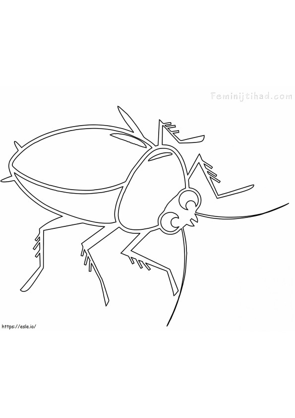 Cockroach Outline coloring page