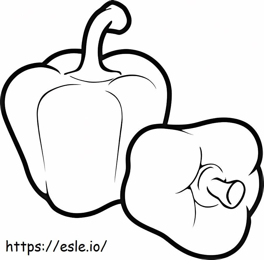 Two Bell Peppers coloring page