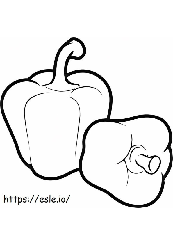 Two Bell Peppers coloring page