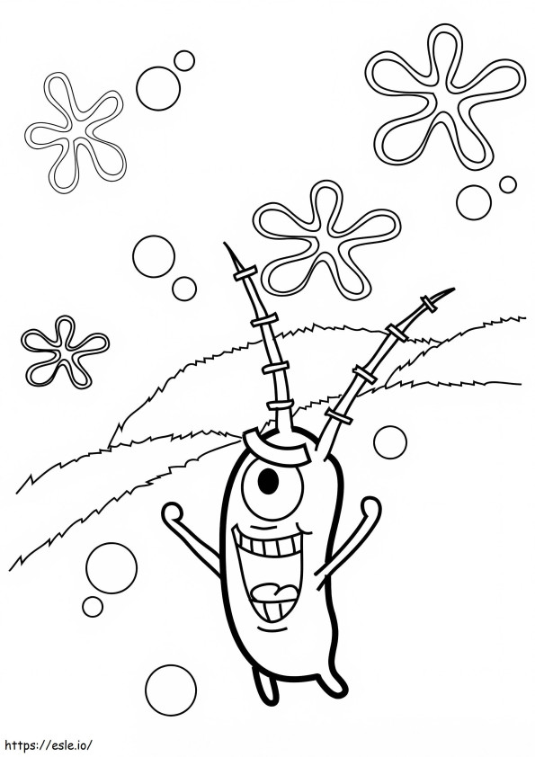 Plankton Is Evil coloring page