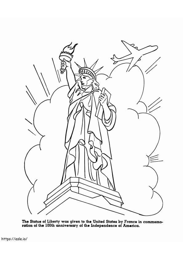 Estátua da Liberdade 3 para colorir