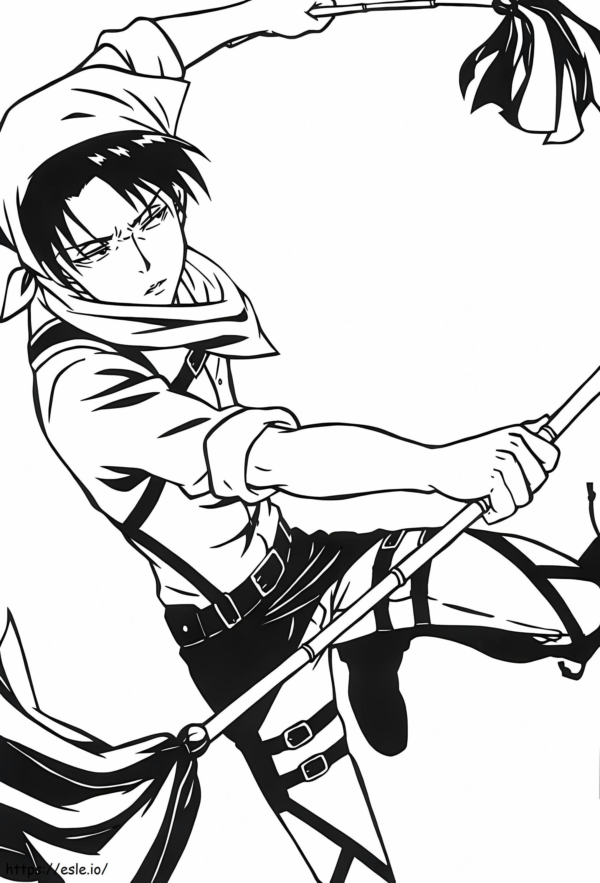 Levi Ackerman From Attack On Titan coloring page