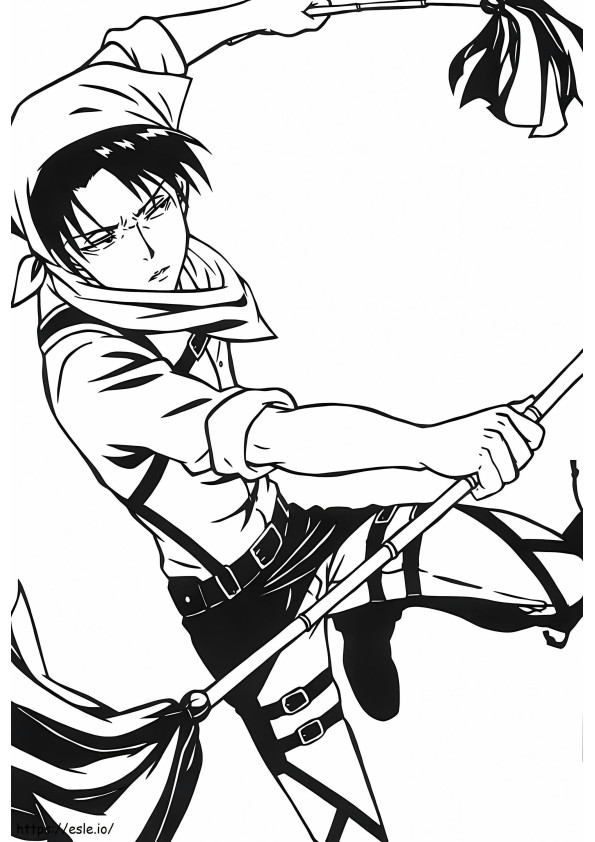 Levi Ackerman From Attack On Titan coloring page