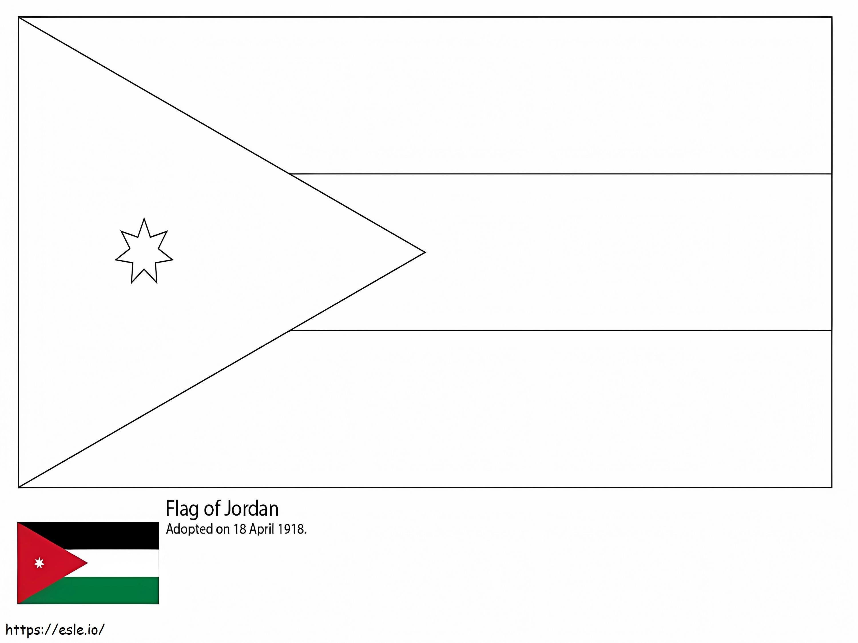 ヨルダンの国旗 ぬりえ - 塗り絵
