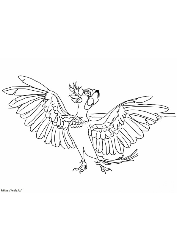 Coloriage Bijou aux ailes largement déployées à imprimer dessin