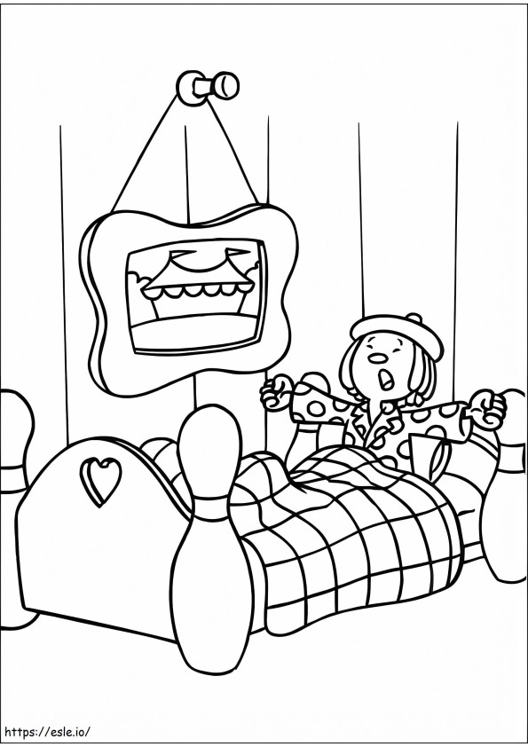 JoJo Tickle Wakes Up coloring page