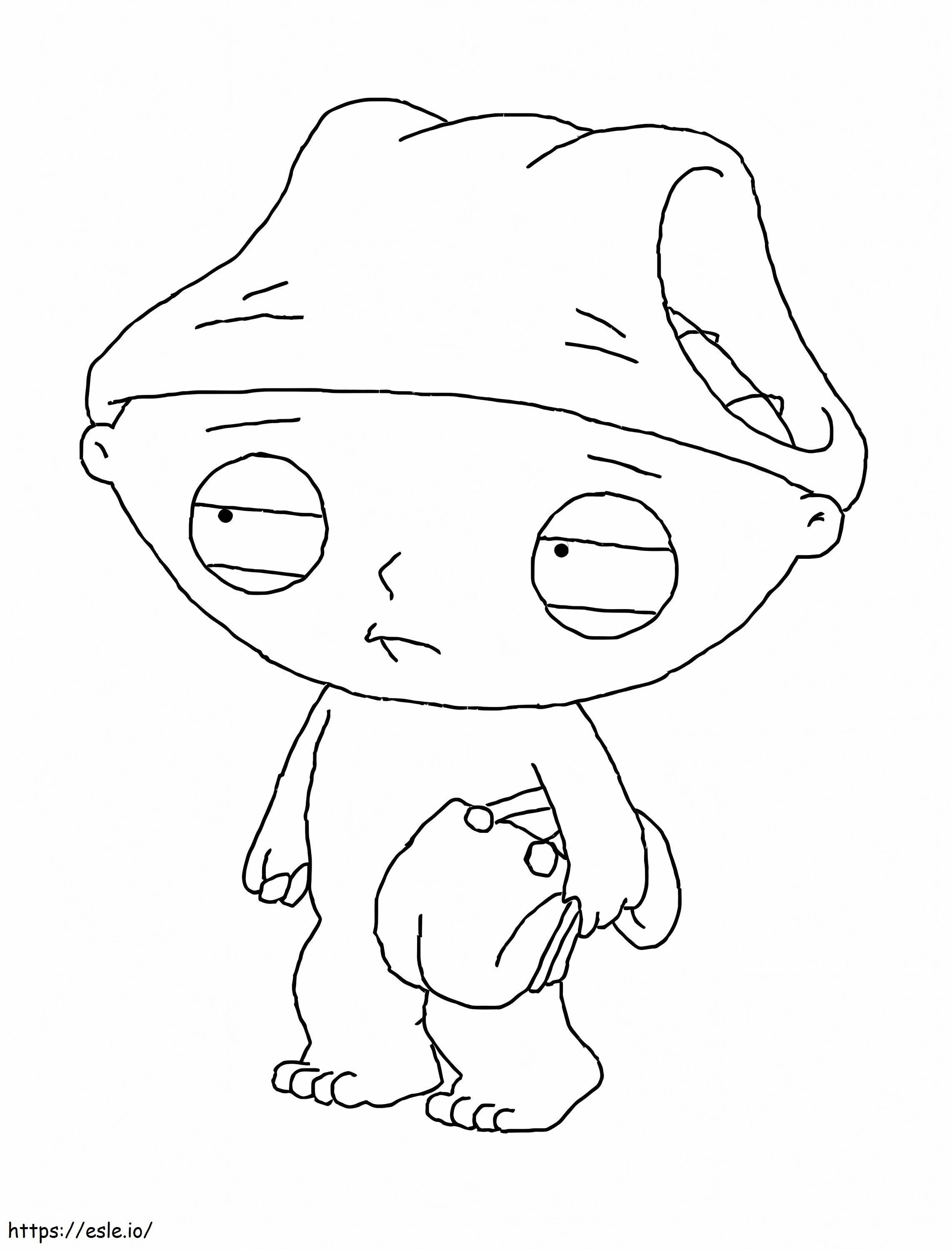 Stewie Soñoliento coloring page