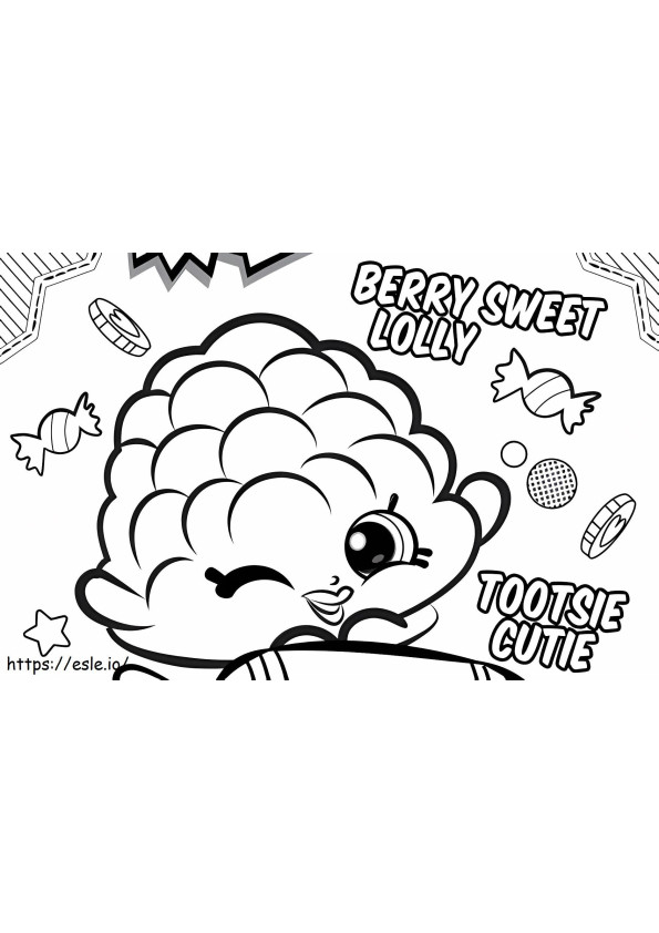 Berry Shopkin Cute coloring page