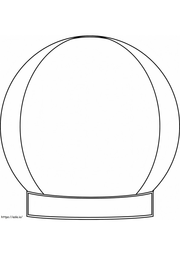 Simple Snow Globe coloring page