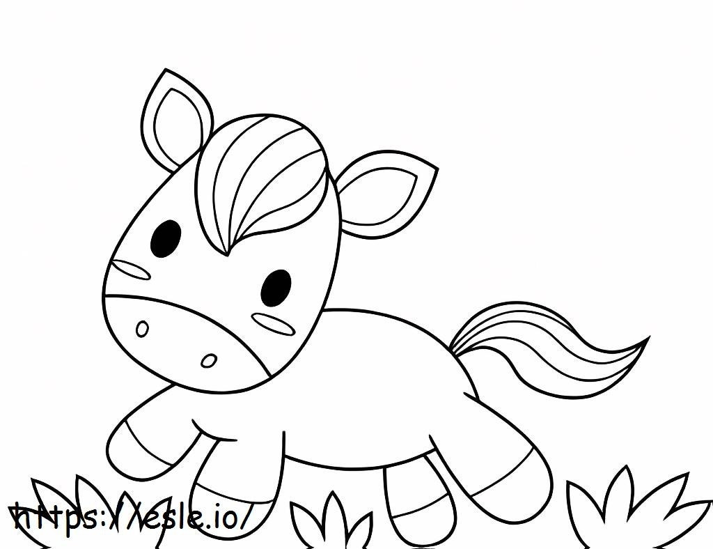 Cavalo de desenho animado para bebê para colorir