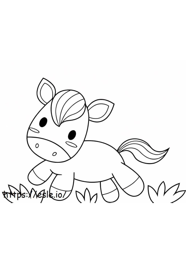 Koń z kreskówek dla dzieci kolorowanka